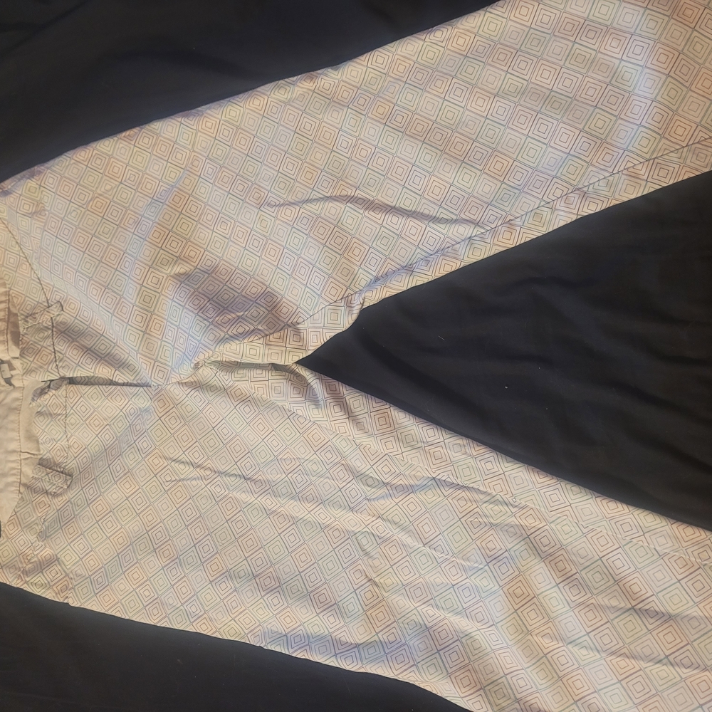 DownEast Geometric Patterned Trousers - Cream